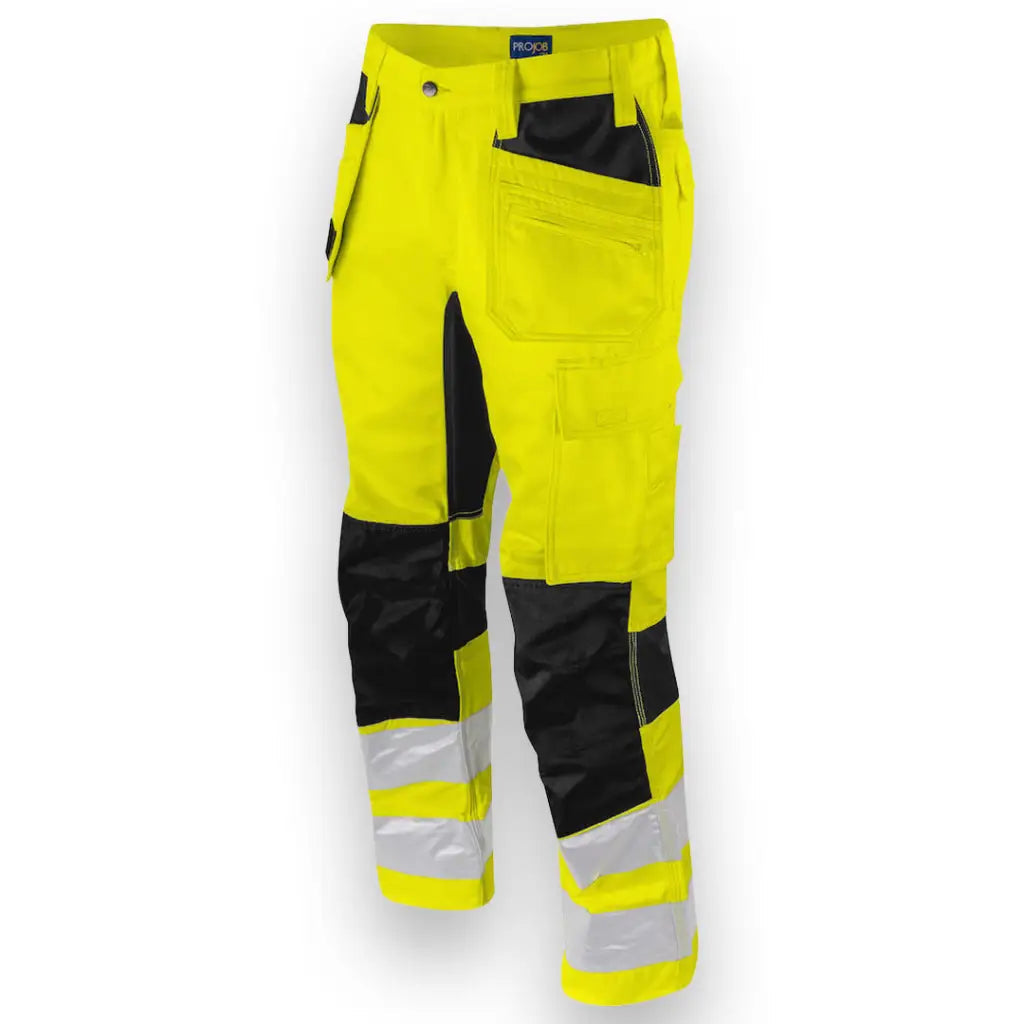 ProJob Hantverksbyxa Stretch 6570 Varsel Klass 2 Gul/Svart