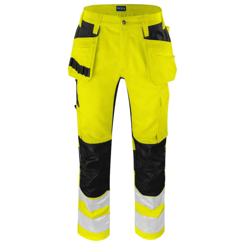 ProJob Hantverksbyxa Stretch 6570 Varsel Klass 2 Gul/Svart